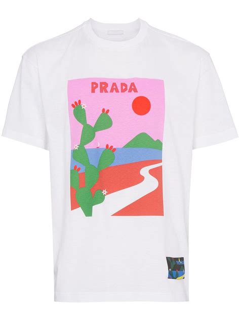 prada cactus print shirt mens